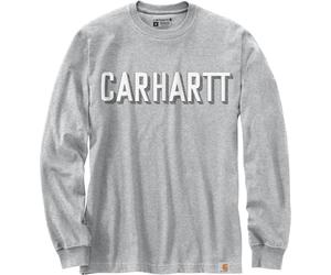 Carhartt Workwear Logo Chemise à manches longues, Gris clair, Taille M
