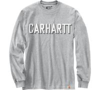 Carhartt Workwear Logo Chemise à manches longues, Gris clair, Taille S