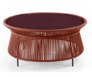 Caribe Chic Low Side Table Table d'appoint Cuivre / Noir-Rouge / Noir Outdoor ames OFFRE SPECIALE - AMES 01ACA