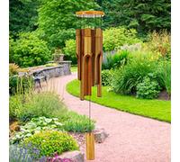 Carillon à Vent en Bambou pour extérieur, Carillon en Bois avec mélodie aux Tons Graves, 76 cm, Carillon Zen Classique pour Jardin, Relaxation, décoration de Patio, Jardin ou intérieur, certifié FSC