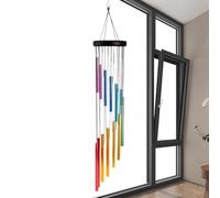 Carillon à Vent en métal - Carillon éolien étanche | Carillon à Vent Koshi Aria accordé | 12 Tubes accordés avec Cloches de 8,5 cm, Carillon extérieur étanche de 60 cm pour Balcon, Porte d'entrée