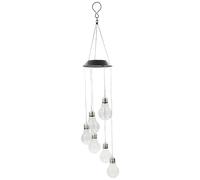 Carillon à vent solaire avec boules sonores - Décoration LED à changement de couleur pour jardin, extérieur, terrasse, balcon, intérieur