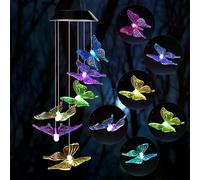 Carillon à vent solaire LED - Papillon