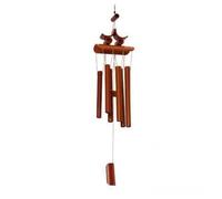 Carillon à vent - YYV - Tubes de Bambou - Ornement Feng Shui - Cloche suspendue - Marron