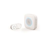 Avidsen Sonnette sans fil Sona – Portée 200 m, Flash LED, 36 mélodies, Volume réglable, Blanc