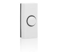 Carillon de porte avec bouton poussoir mural en plastique dur | Ce bouton poussoir filaire offre une connexion fiable à votre carillon de porte pour un visiteur instantané.