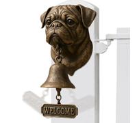 Carillon de porte en forme de chien avec motif animal vintage | Cloche pour porte d'entrée pour portail, jardin, cour, maison, salle de sécurité