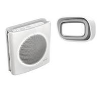 Extel Carillon sans fil 081735 diBi Flash - Sonnette à piles 200m, 6 sonneries, flash lumineux, alerte batterie faible, système évolutif pour maison et portail
