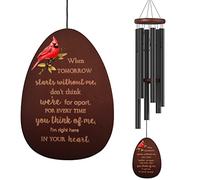Carillon éolien Cardinal pour l'extérieur, Carillon de condoléances commémoratif pour la Perte d'une mère et d'un père, Cadeaux Cardinaux et Cadeau de condoléances pour deuil, condoléances,