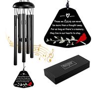 Carillon éolien commémoratif, Cadeau de condoléances pour la Perte d'une mère et d'un père, Carillon de condoléances pour la Perte d'un être Cher, Carillon à Vent Cardinal pour décoration extérieure