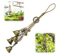 Carillon éolien de sorcière de jardin - Carillon éolien en métal - Cloche de bénédiction pour l'intérieur et l'extérieur - Pour véranda, jardin, fenêtre, terrasse et