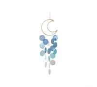 Carillon éolien élégant coquillage pour décoration d'intérieur, nacre naturelle à suspendre, produisant des tons apaisants pour salon, chambre à coucher (B)