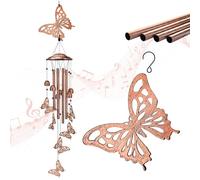 Carillon éolien en Forme de Papillon pour Femme/Homme/Maman/Grand-mère/épouse, Cadeau d'anniversaire, Carillon à Vent en métal pour extérieur/intérieur, Maison, pelouse, Porche, terrasse, décoration
