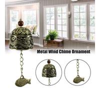 Carillon Éolien En Métal H88f, Ornement Cloche Dragons Pendentif Avec Poisson Pour Décoration Créative De La Maison En Métal