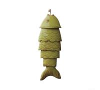 Carillon éolien en métal pour décoration de jardin - Cloche apaisante à suspendre pour terrasse, cour, porche - Cadeau artistique Feng Shui porte-bonheur vert 20 cm (C)