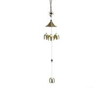 Carillon éolien traditionnel Bagua Feng Shui avec 3 cloches pour harmoniser l'énergie dans les espaces extérieurs et intérieurs (a)
