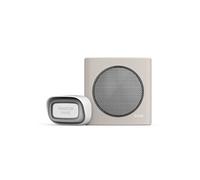 Extel Carillon sans fil 081739 diBi Flash Soft - Sonnette 200m, 6 sonneries, volume réglable, IP44, alerte pile faible, évolutif jusqu’à 4 émetteurs, finition soft touch