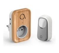 Carillon sans fil sans pile branchement sur prise 230 V technologie Kinétic Bamboo Plug - Avidsen - 102513 G