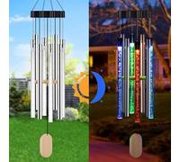 Carillon Solaire À Led Avec Détection Automatique Du Vent, Lumière Changeante De Couleur Ip55, Lampe Solaire Suspendue Étanche Pour La Décoration De La Maison Et Du Jardin