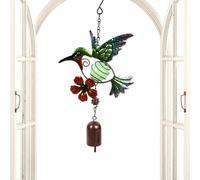 Carillons à vent d'oiseau pour l'extérieur, qui brillent dans le noir - Décoration lumineuse en métal - Décoration de jardin - Carillon lumineux pour jardin, terrasse, arrière-cour, balcon