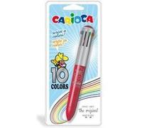 Carioca 41501 stylo à bille Noir, Bleu, Vert, Orange, Rose, Rouge, Violet, Jaune Stylo à bille multifonctions 1 pièce(s) G