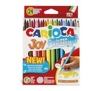 CARIOCA Joy Super Washable Fine Tip Markers - 24 Bright Colours, 2 mm Fine Tip, Non-Toxic Water-Based Ink, Super Washable, Art & School Supplies, Made in Italy