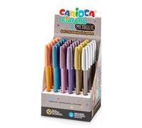 CARIOCA Lot de 30 stylos gel métalliques Fiorella couleurs métalliques pour l'école, l'université et le bureau - Pointe de 0,1 mm - 30 pièces