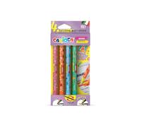 CARIOCA Memo Switch Lot de 4 surligneurs magiques changeants de couleur - Stylos à double pointe, couleurs pastel, pour souligner, effacer et écrire des notes créatives, l'école et le bureau