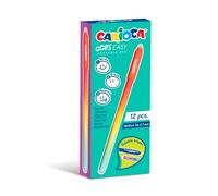 Carioca Oops Easy Lot de 12 stylos à encre gel effaçables avec encre thermosensible - Pointe 0,7 mm - Idéal pour l'école, le bureau et le studio Rouge