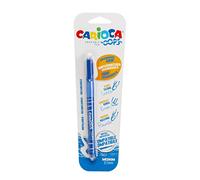 Carioca Oops Stylo noir effaçable rechargeable pour l'école et le bureau avec capuche, double caoutchouc et poignée ergonomique, couleur bleue, 1 pièce