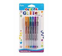 Carioca Stylos Gel Pailletés, Adapté aux Surfaces de Papier Foncées, 6 Pièces
