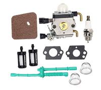 Carkio Carburateur C1Q-S97 avec filtre à air et tuyau de carburant Compatible with coupe-bordures STIHL FS38 FS45 FS46 FS55 FS45C FS46C FS55C FS55R FS55RC KM55 KM55C Kombi moteur