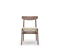 Carl Hansen & Søn Chaise CH23 - chêne/noyer verni - Abdeckplatte Eiche - maille nature