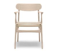 Carl Hansen & Søn Chaise CH26 - chêne savonné - maille nature