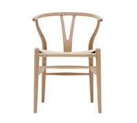 Carl Hansen & Søn Chaise Wishbone CH24 Y hêtre - maille nature - hêtre huilé