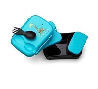 Carl Oscar Nice Box Kids - Bento Box boîte de casse-croûte Lunchbox avec un bloc réfrigérant conservant au froid durant plusieurs heures, 17 cm x 12,5 cm x 6,3 cm en turquoise