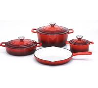 Carl Schmidt Sohn Set de 7 casseroles en fonte XANTEN 067489 Rouge