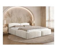 Carla - lit coffre - 140x200 cm - velours texturé - sommier inclus