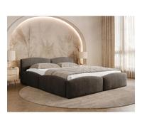 Carla - lit coffre - 180x200 cm - en velours texturé - sommier inclus