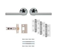 Carlisle Brass Faro Ulitmate Lot de 2 poignées, 3 charnières et un loquet de 7,6 cm en chrome poli
