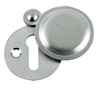 Carlisle Laiton victorien Profil Standard trou fermé recouvert Lock Swing plaque de couverture Rosace 32 mm + Vis, chrome satiné, 32mm