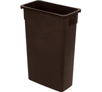 Carlisle TrimLine Contenants à déchets en polyéthylène Capacité 15 et 23 gallons, Polyéthylène, marron foncé, 23 gallon