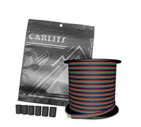 CARLITS 30m 22 AWG 4 Couleurs RGB Câble D'extension Fil Cordon Ligne, 4x0.32mm² 12 / 24V DC 100ft Lumières LED 4 Broches Fils Bande Etendre la Bobine de Fil pour 5050 3528 RGB LED Bande