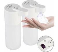 Carlo Milano : 2 distributeurs de savon-mousse sans fil 500 ml avec capteur infrarouge G