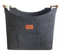 Carlo Milano Panier en feutre 60 L pour bois de chauffage
