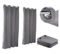 Carlo Milano Rideau occultant 145 x 245 cm avec œillets 4 cm - coloris gris - x2