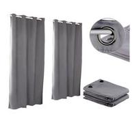 Carlo Milano Rideau occultant 145 x 245 cm avec œillets 4 cm - coloris gris - x2