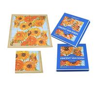 CARMANI - Lot de 20 serviettes en papier imprimées artistiquement, serviettes de table, serviettes de table de l'après-midi, imprimées avec Vincent Van Gogh, tournesols