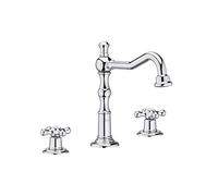 Roca Carmen - Mitigeur de lavabo avec vidage Click-Clack, installation 3 trous, chrome A5A444BC00