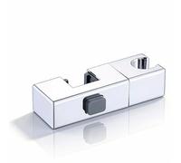 CARMOTTER Support de pommeau de Douche, Support de Douche réglable, Barre coulissante rectangulaire avec Base Fixe Compatible avec 30 x 18 mm (chromé)